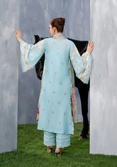 3-PC Unstitched Embordered Luxury Lawn By Elaf | ELH-5B ELYA